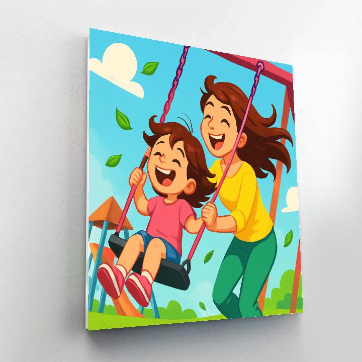 Park Swing Shared Laughter painting number kit