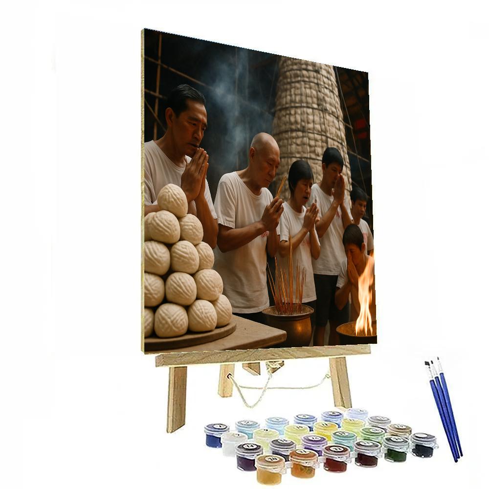 Bun Festival Fire-Walking Painting by numbers kit