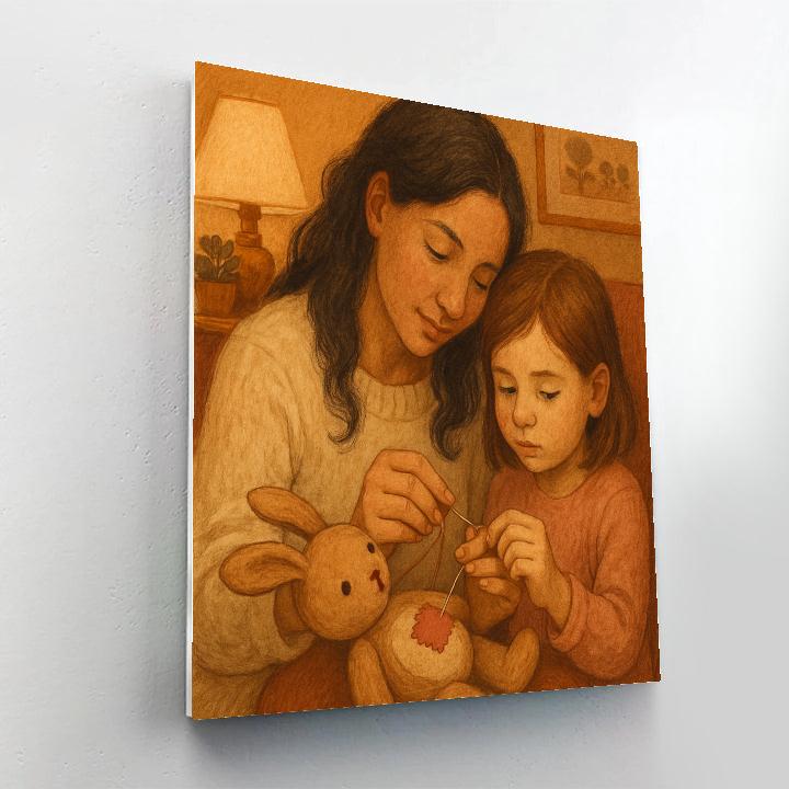 Quiet Sewing Circle Bond Number painting
