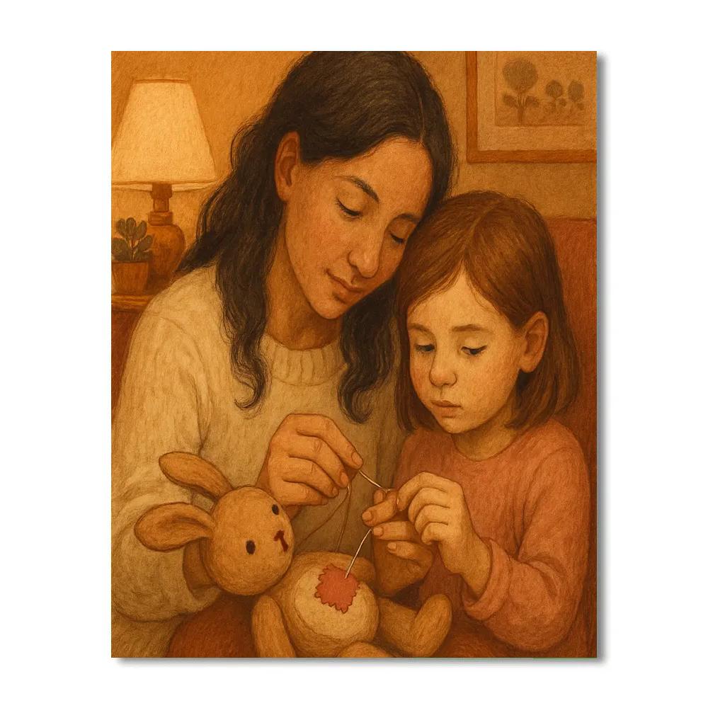 Quiet Sewing Circle Bond Number painting