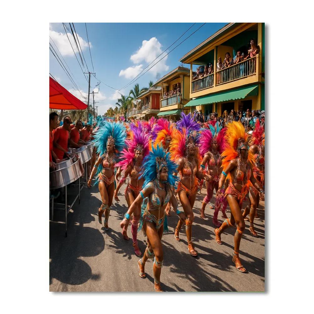 Carnival In Trinidad Panorama DIY paint by numbers