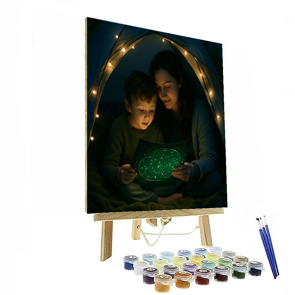 Backyard Stargaze Tent Night DIY paint by numbers