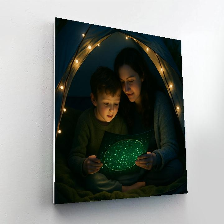 Backyard Stargaze Tent Night DIY paint by numbers