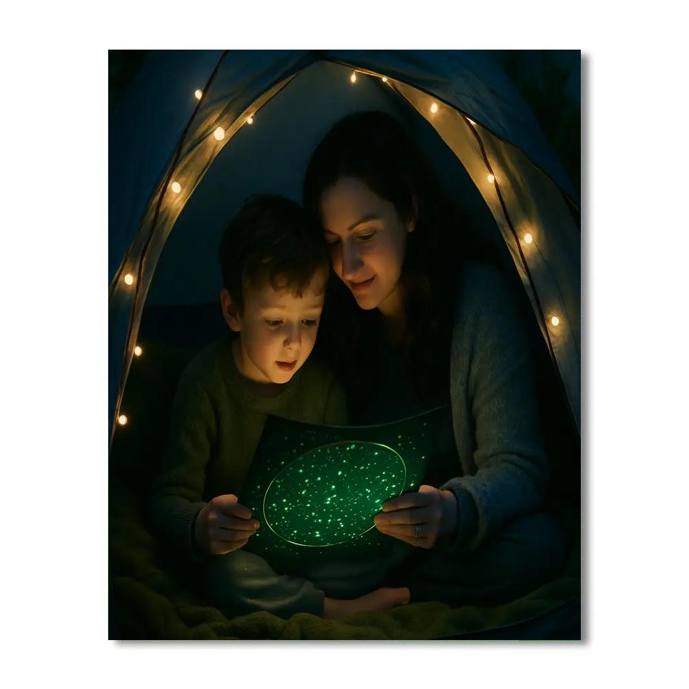 Backyard Stargaze Tent Night DIY paint by numbers