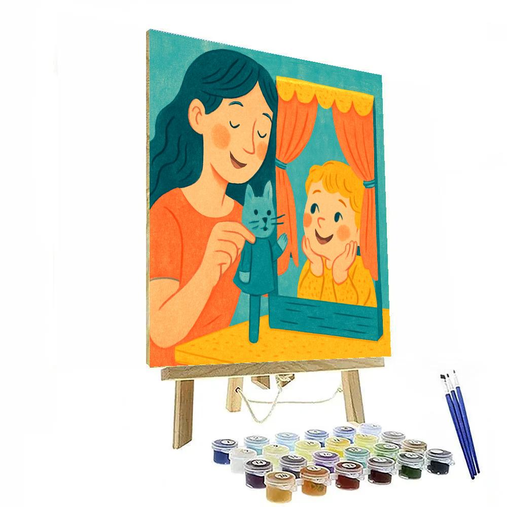Puppet Show Living Room Theater paint by numbers