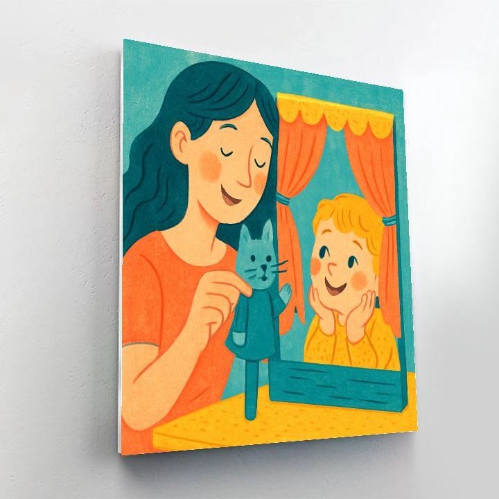 Puppet Show Living Room Theater paint by numbers