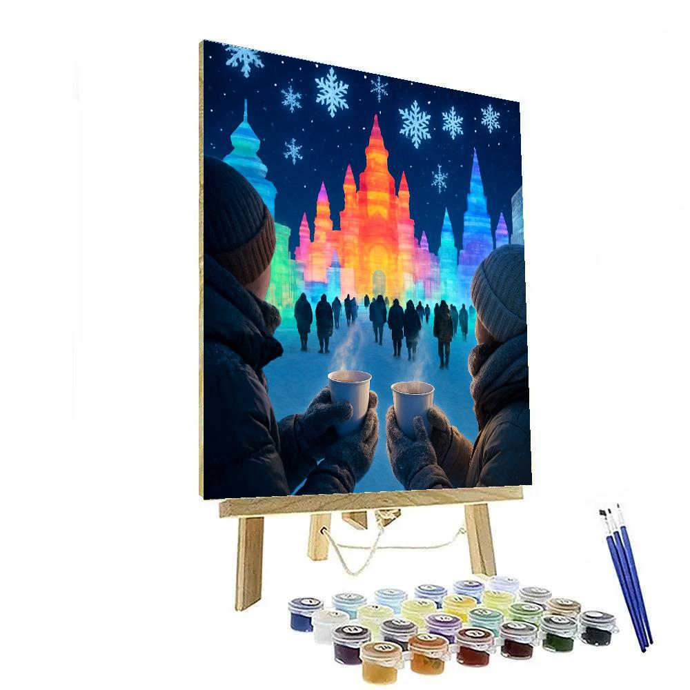 Harbin Ice Lantern Night Painting by numbers kit