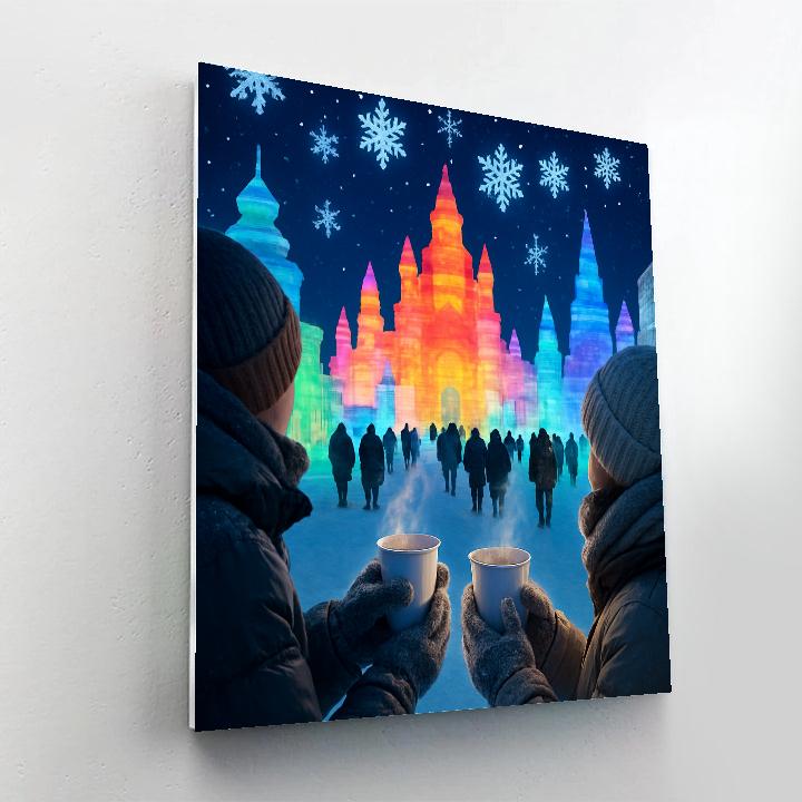 Harbin Ice Lantern Night Painting by numbers kit