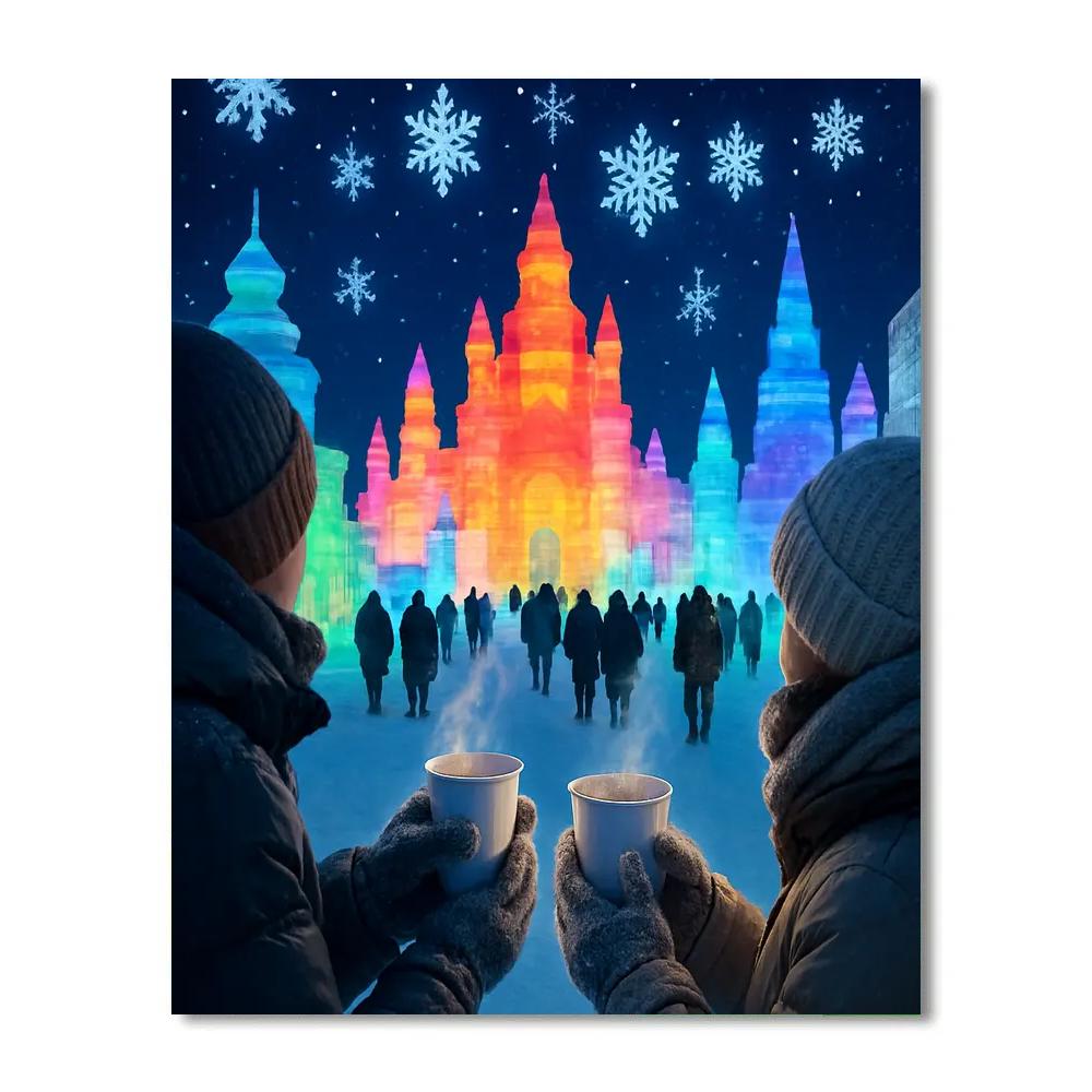 Harbin Ice Lantern Night Painting by numbers kit