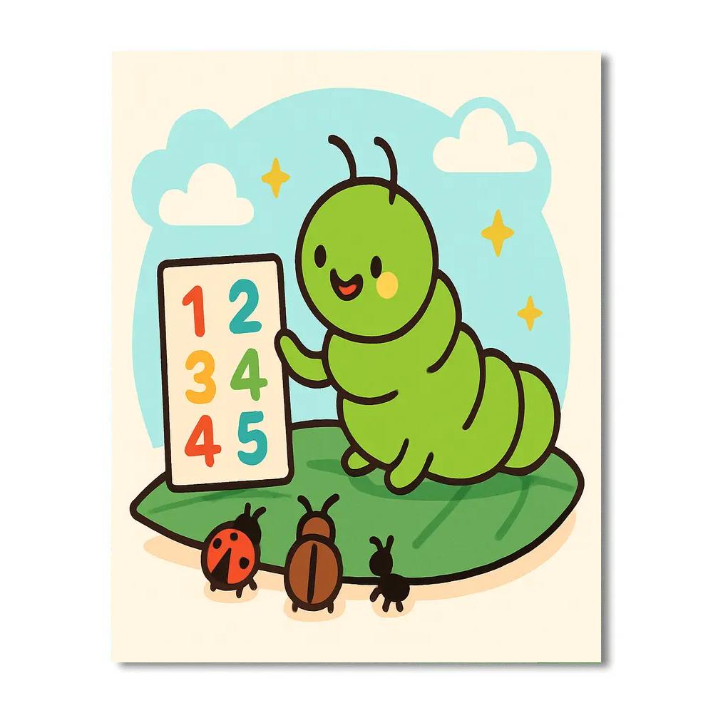 Cosmic Caterpillar Classroom Painting by numbers kit