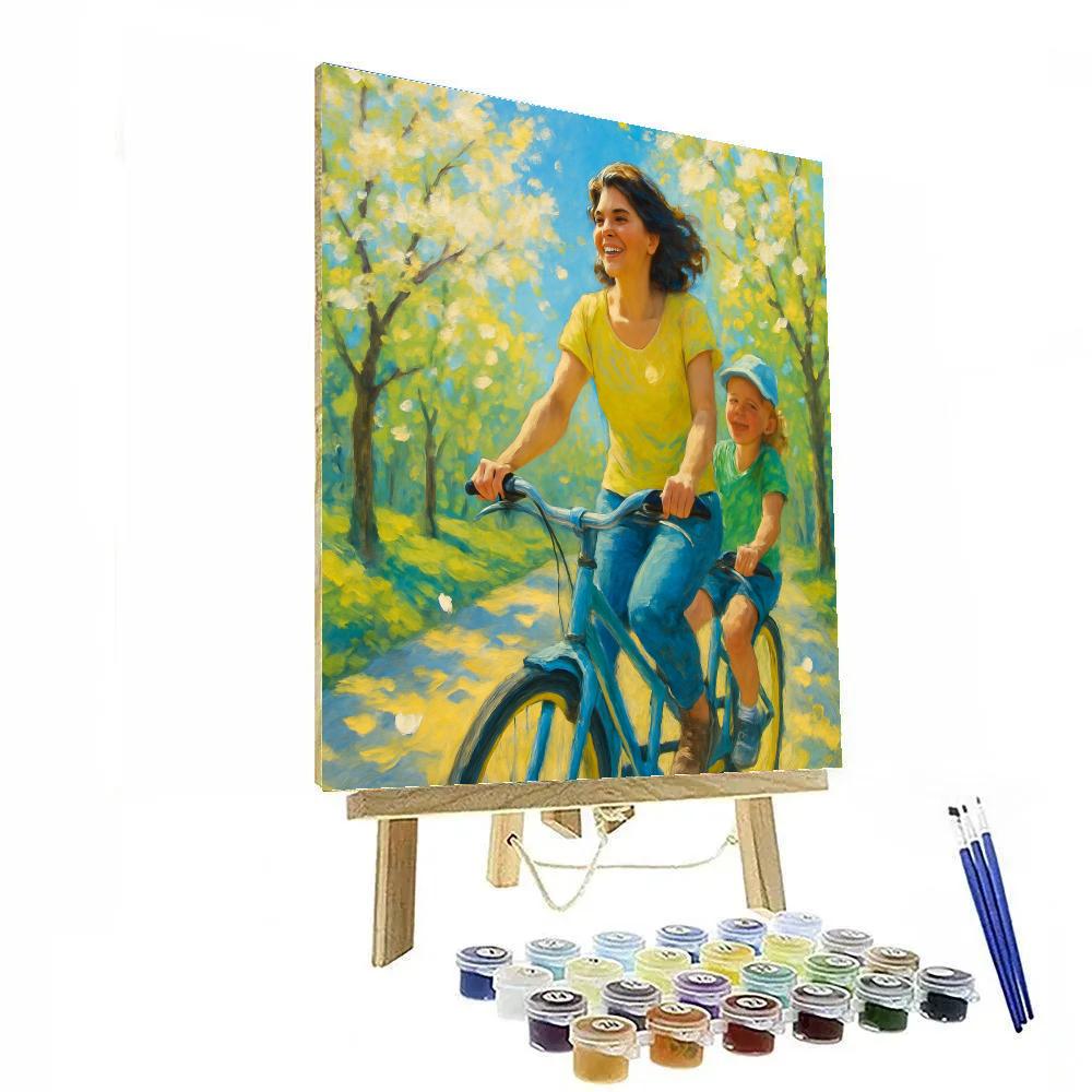 Spring Bike Tandem Smile Number painting