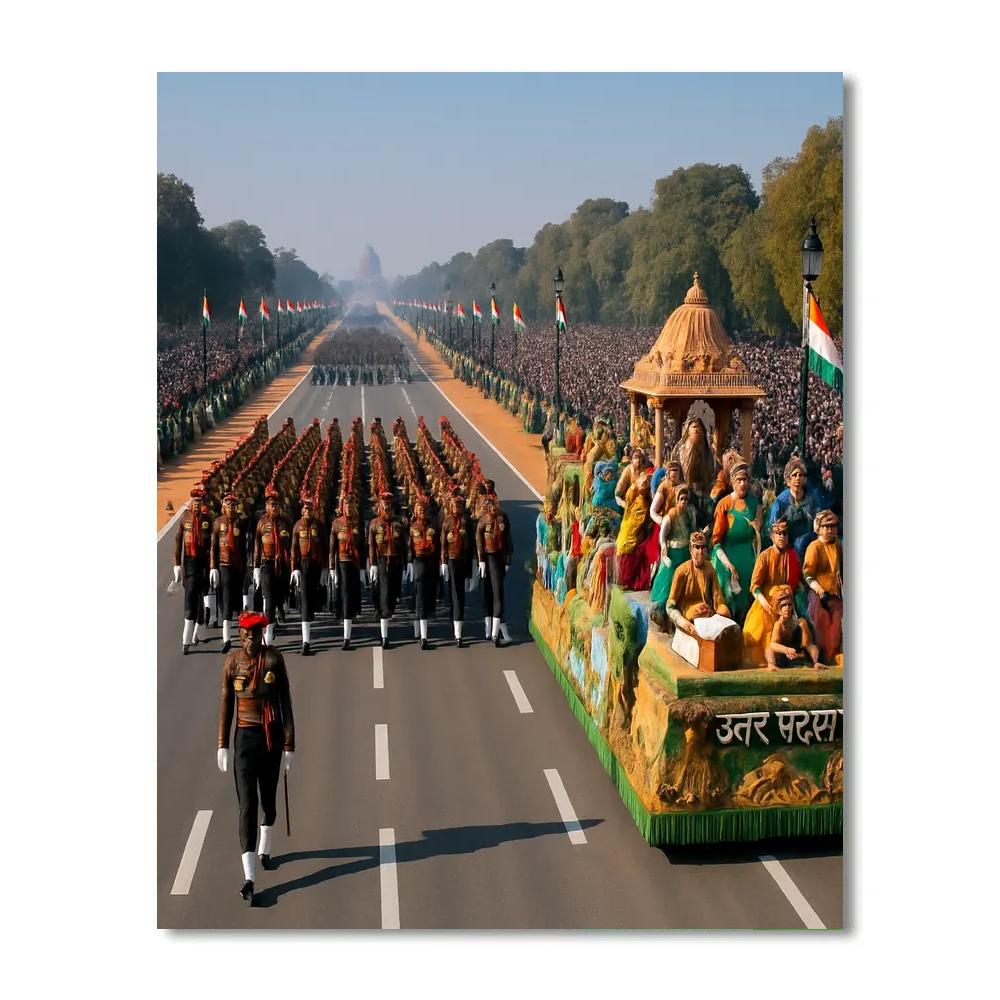 Republic Day Parade New Delhi Numbered painting kits
