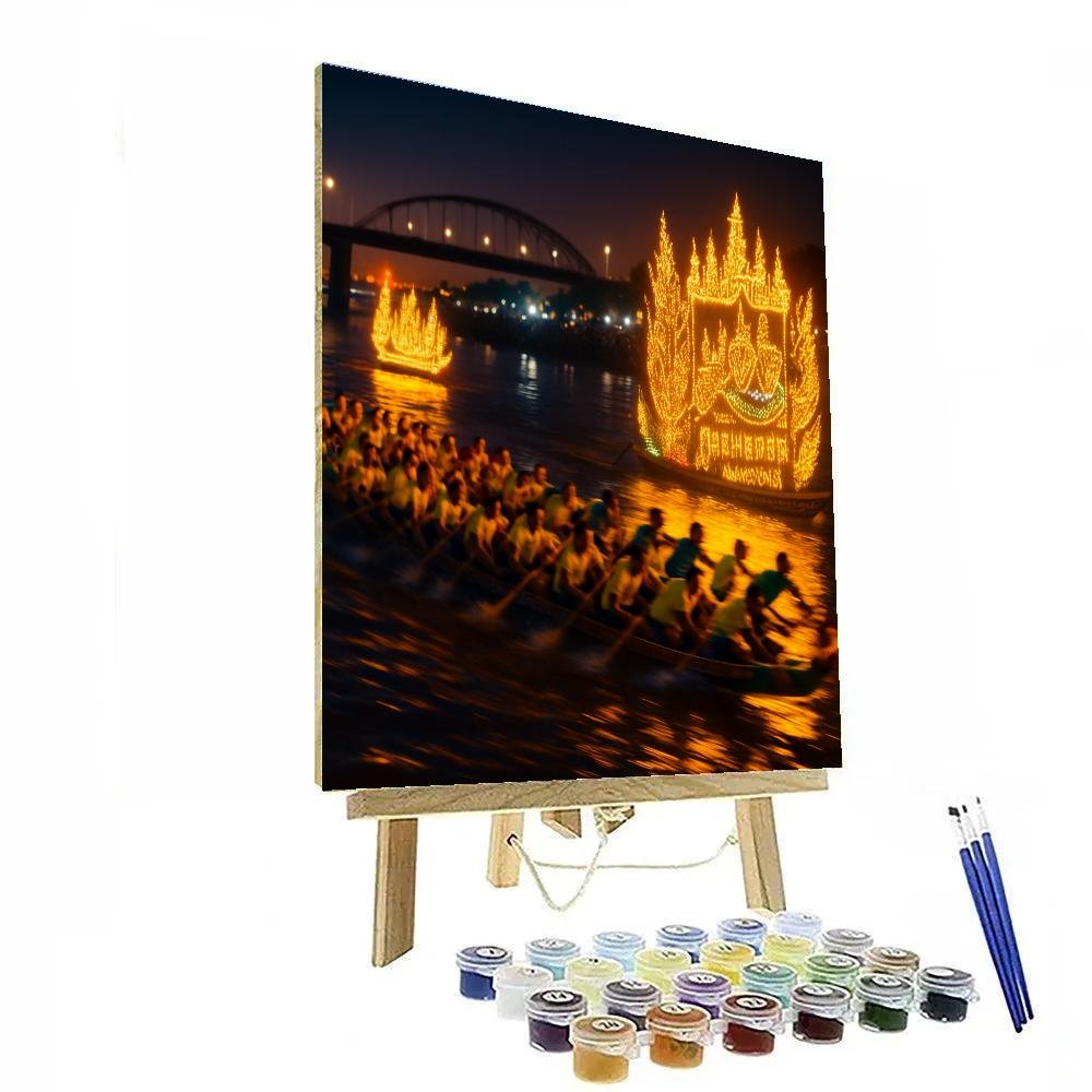 Bon Om Touk Water Festival Night DIY paint by numbers
