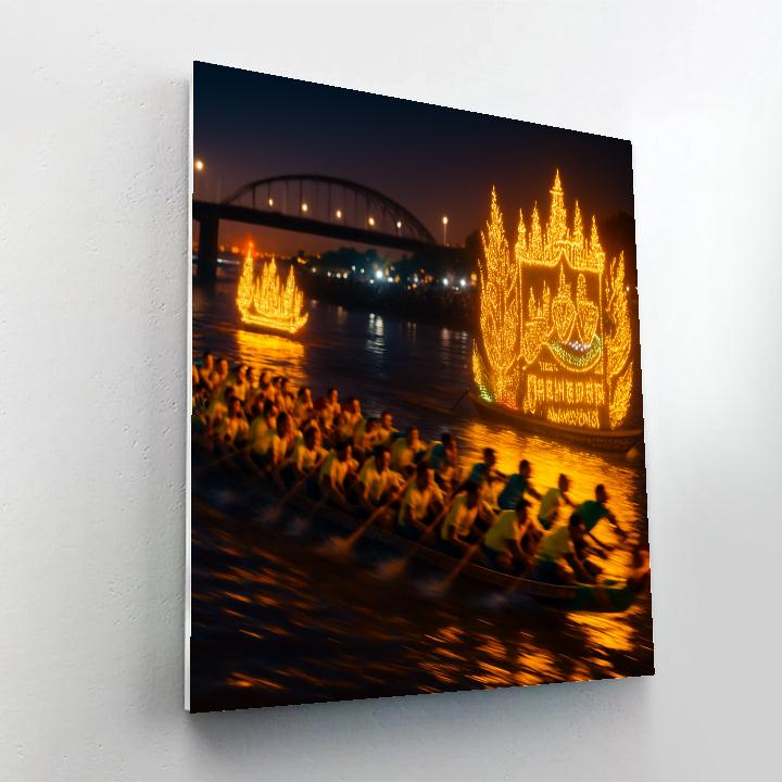 Bon Om Touk Water Festival Night DIY paint by numbers