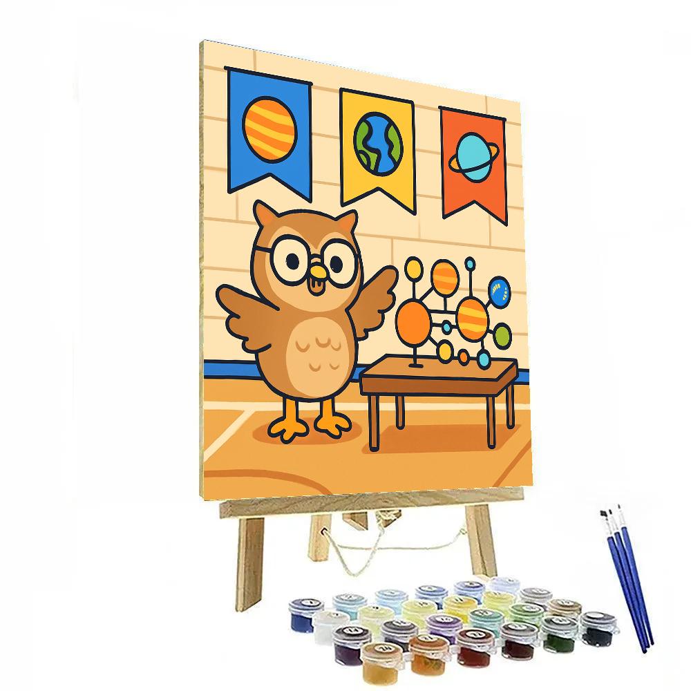 Orbiting Owl Science Fair Painting by numbers kit
