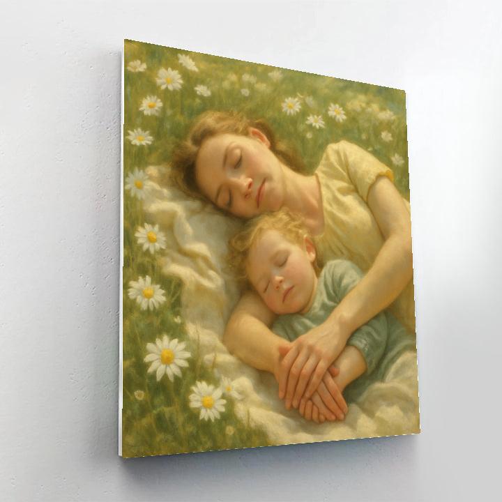 Field Of Daisies Picnic Nap paint by numbers