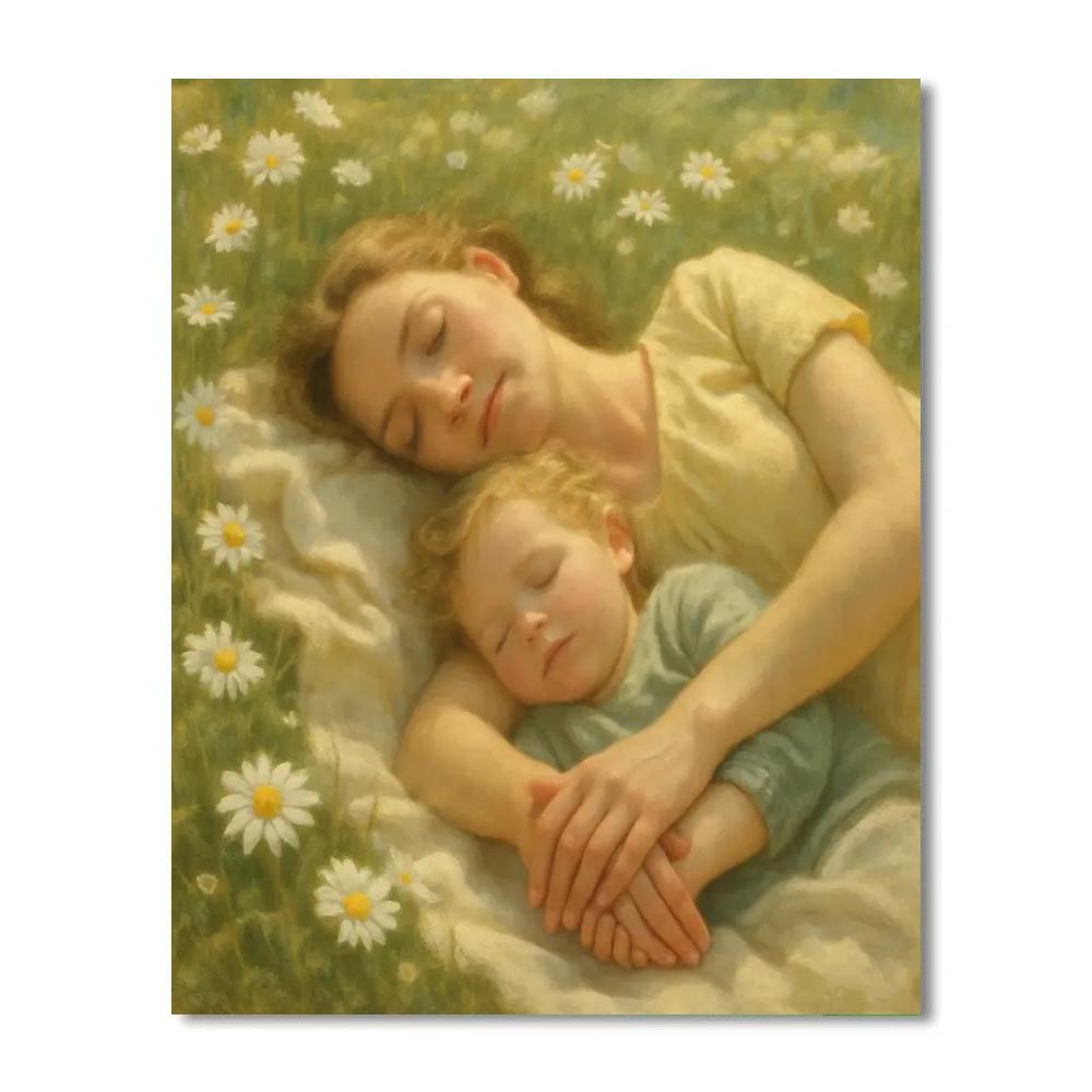 Field Of Daisies Picnic Nap paint by numbers