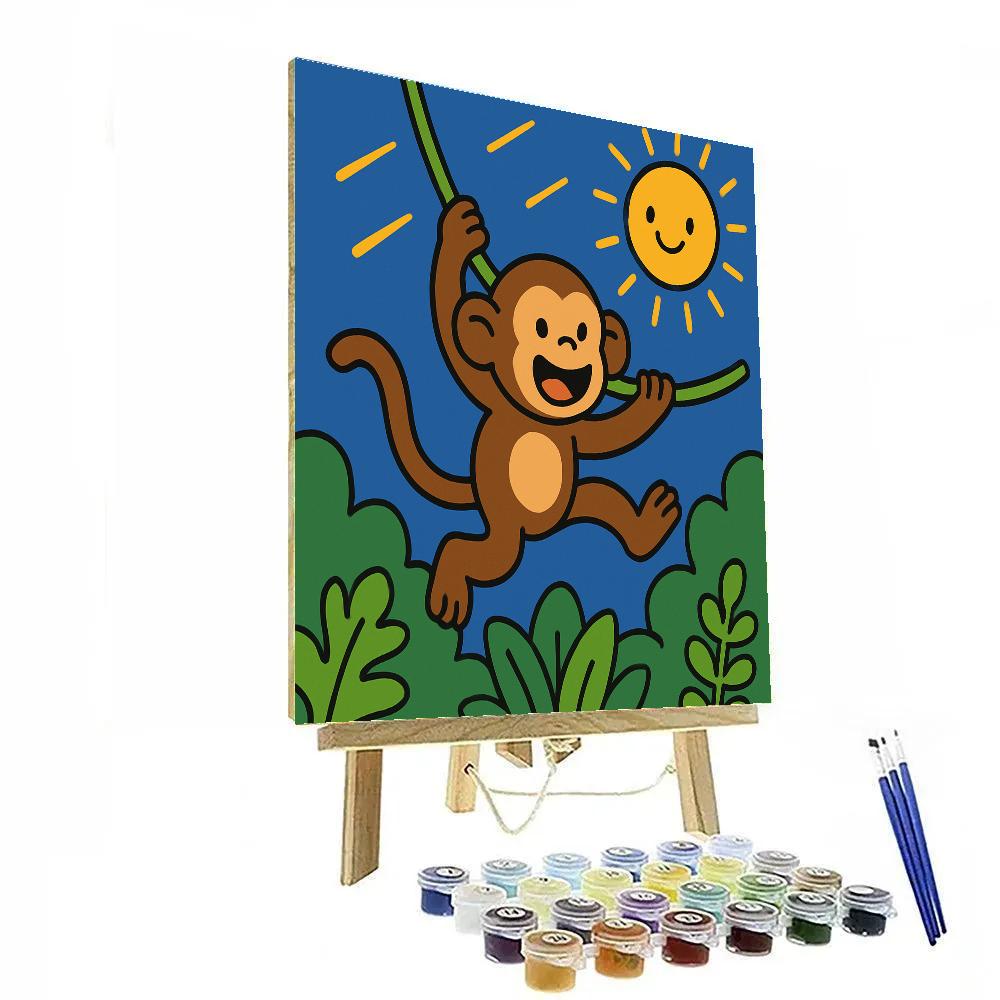 Meteor Monkey Jungle Gym paint by numbers