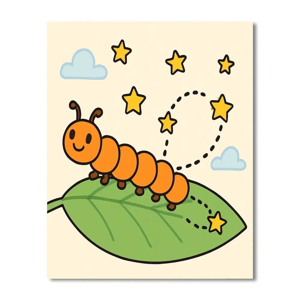 Constellation Caterpillar Trail paint by numbers