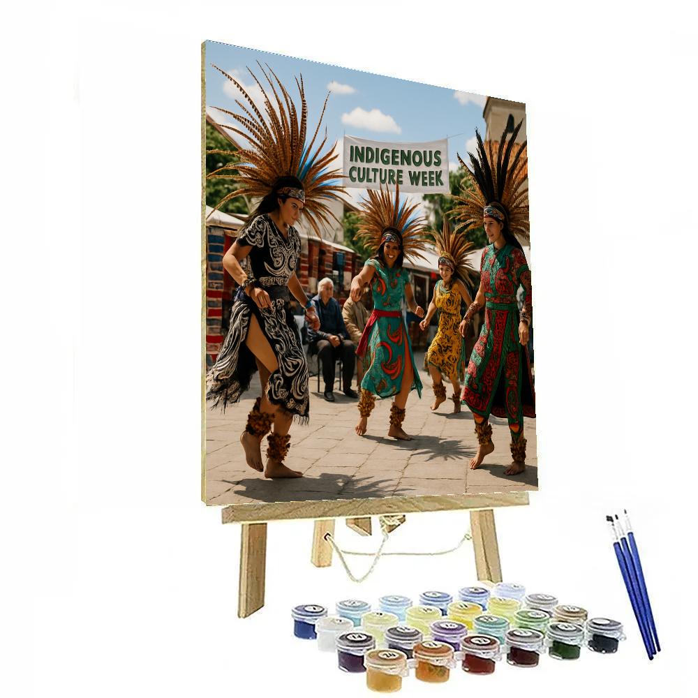 Semana De La Cultura Indigenous Dance paint by numbers
