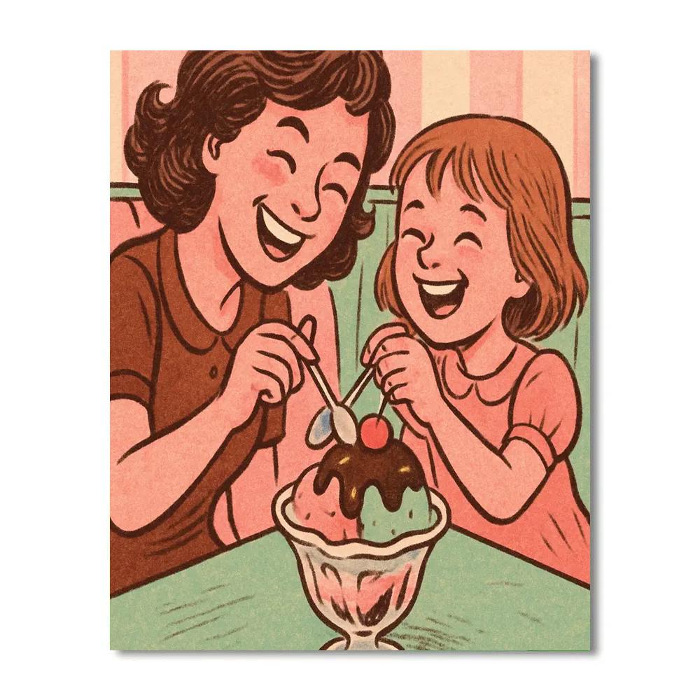 Ice Cream Parlor Sweet Share Number painting