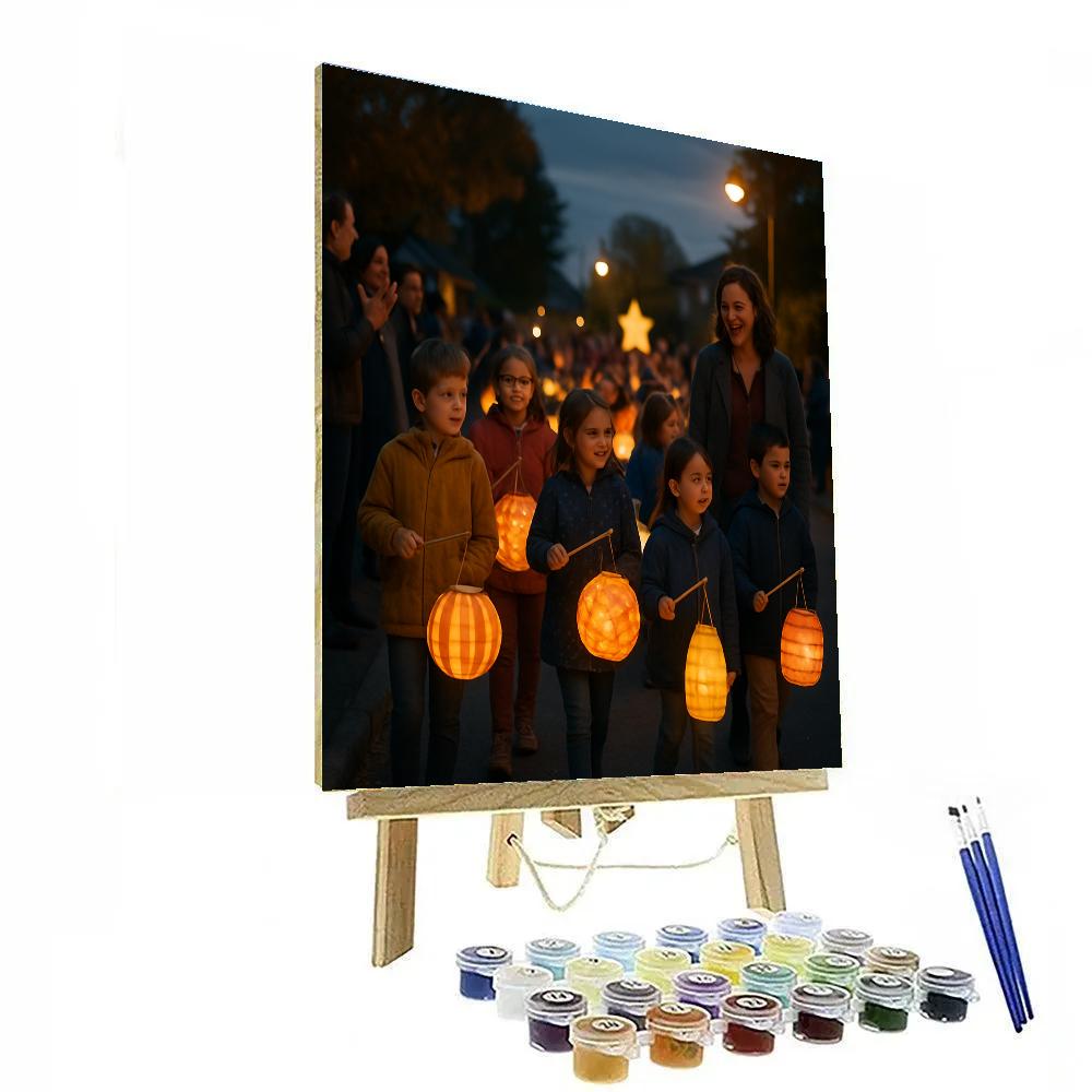 Lantern Parade School Festival paint by numbers