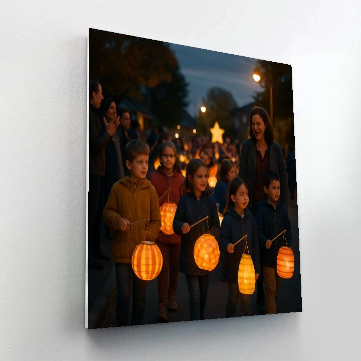 Lantern Parade School Festival paint by numbers