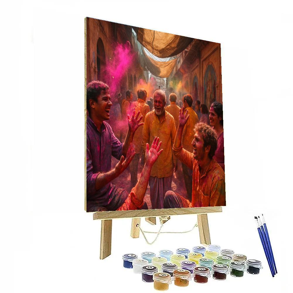 Holi Gali Celebration painting number kit