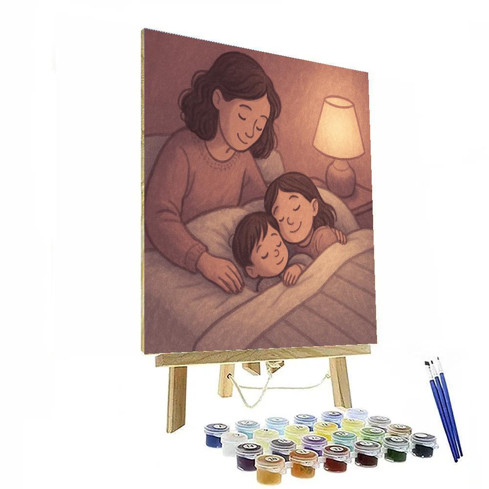 Sibling Bedtime Team Comfort paint by number