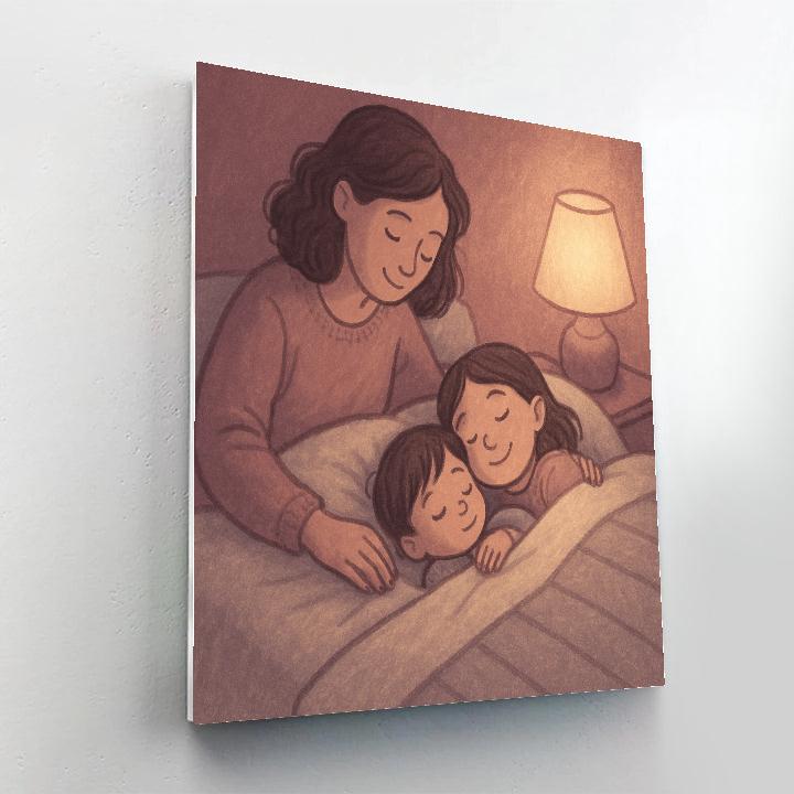 Sibling Bedtime Team Comfort paint by number