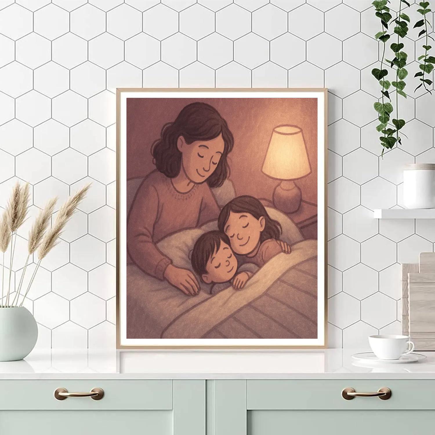 Sibling Bedtime Team Comfort paint by number