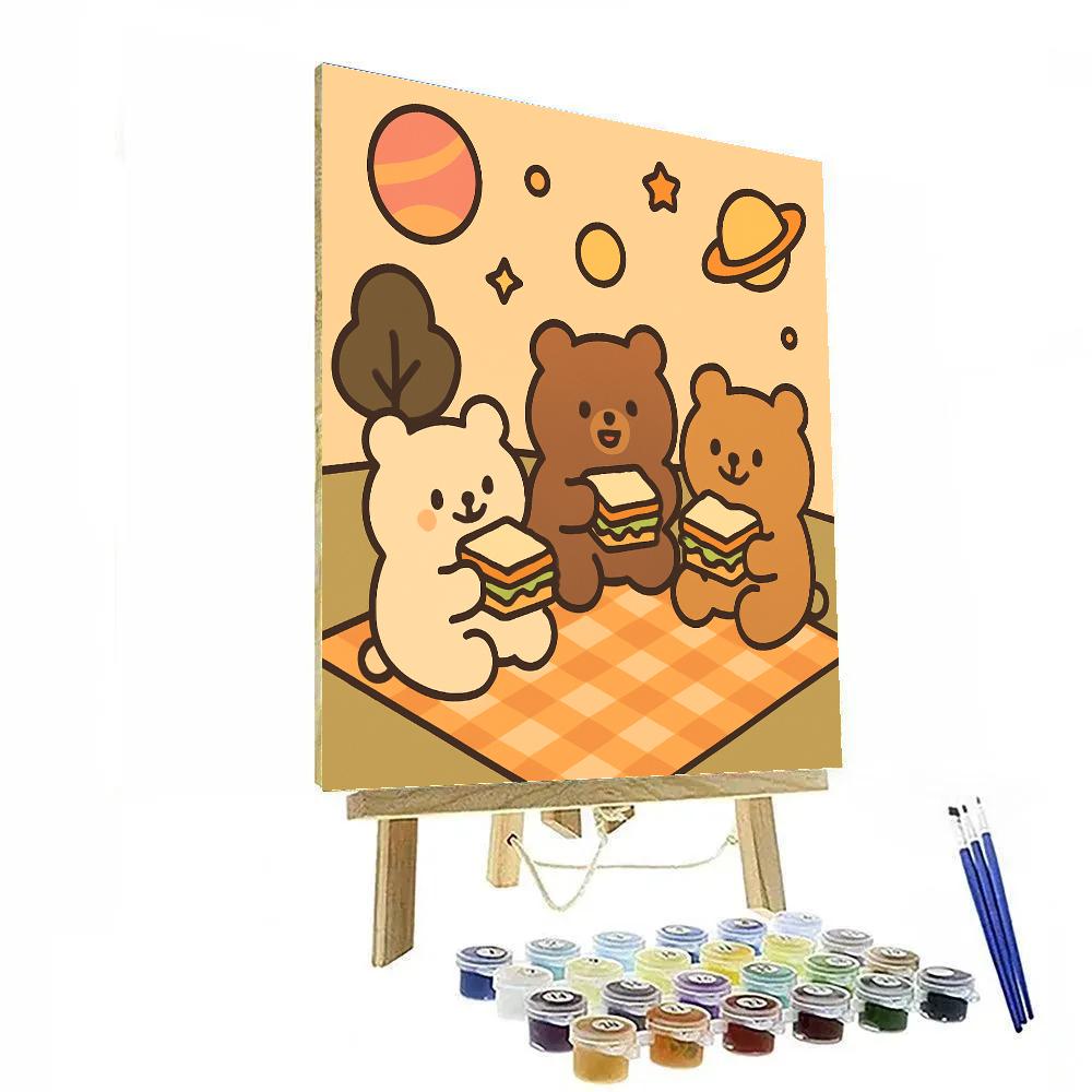 Planet Picnic Bears Paint by numbers art