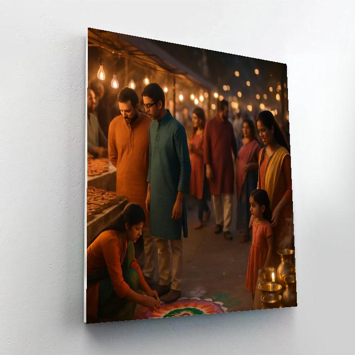 Diwali Market Night Painting by numbers kit