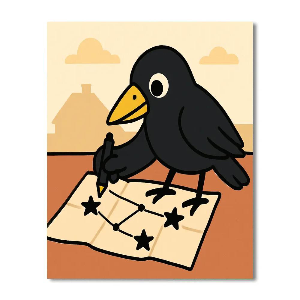 Comet Crow Cartographer Paint by numbers kits
