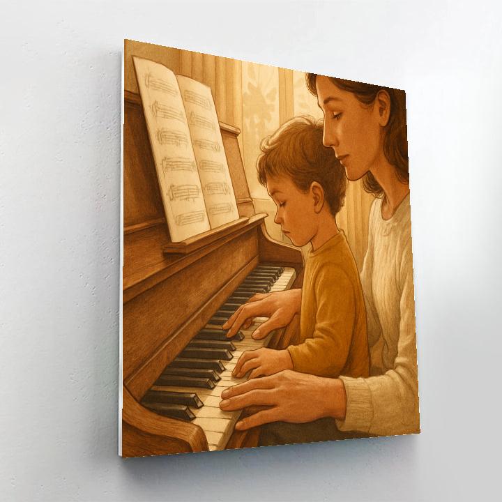 Music Lesson Encouraging Smile Painting by numbers kit