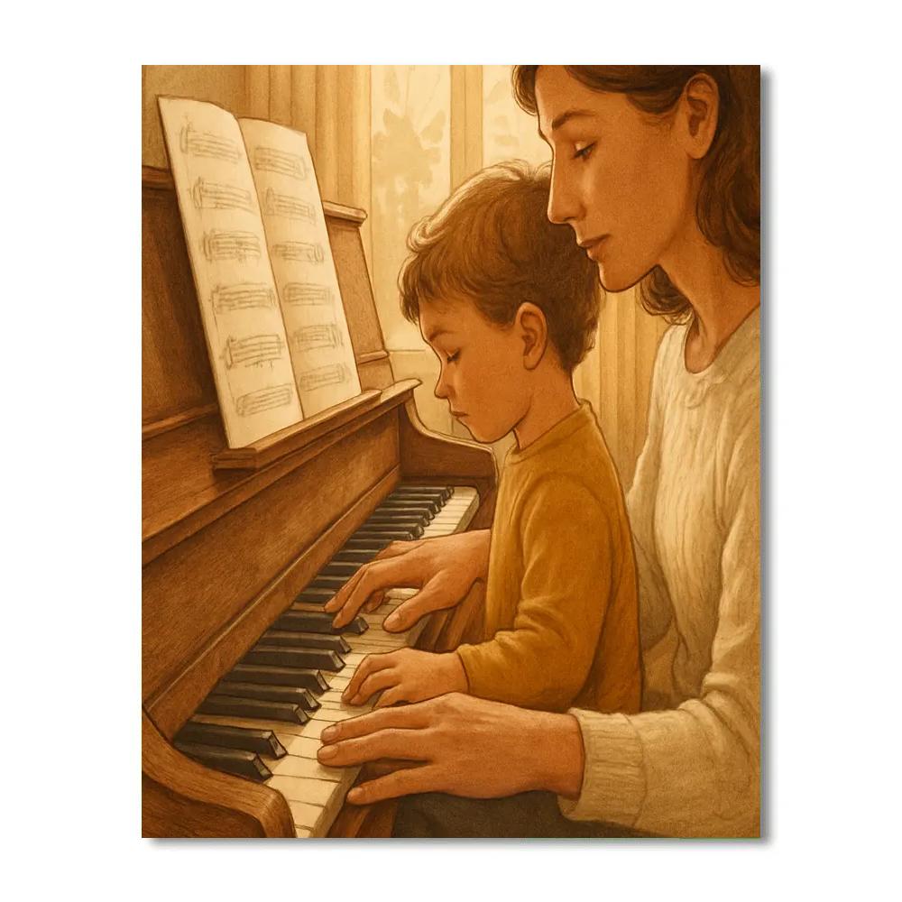 Music Lesson Encouraging Smile Painting by numbers kit