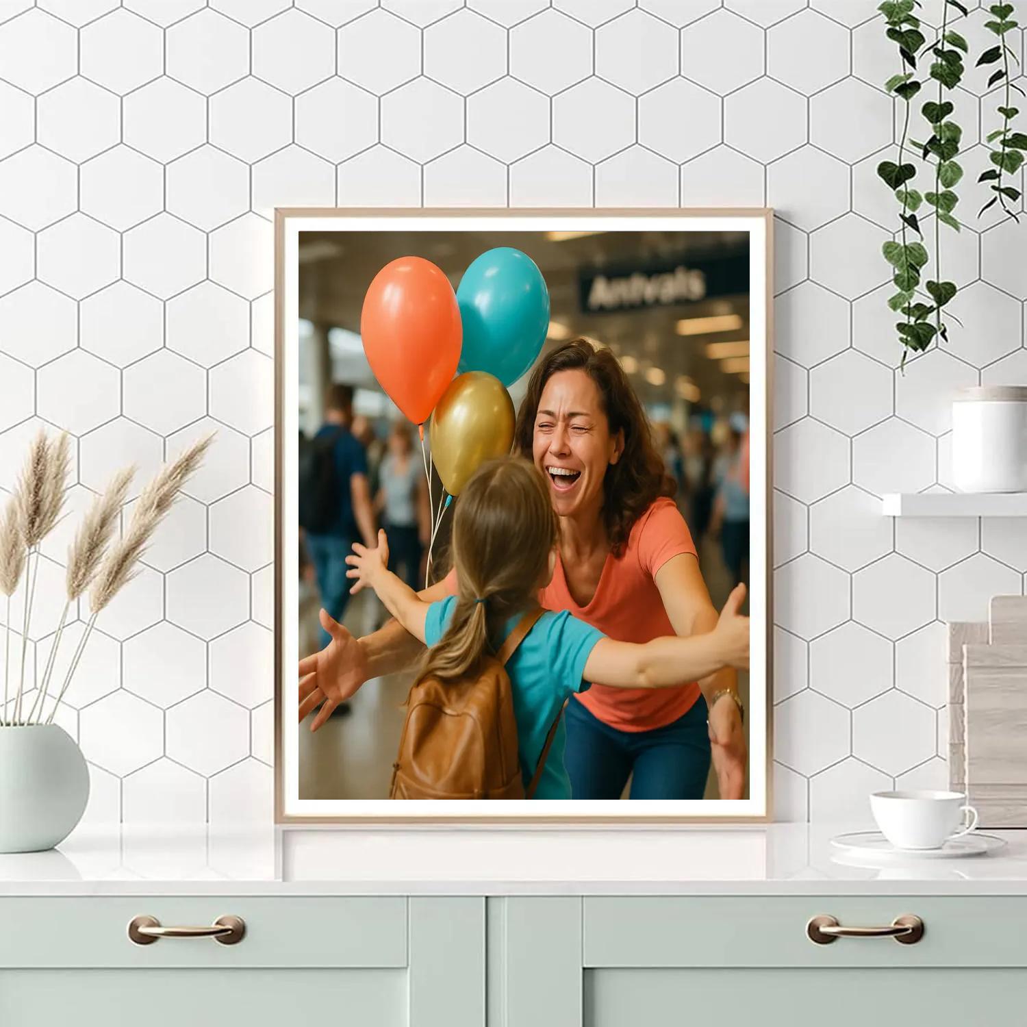 Balloons Airport Surprise Reunion paint by color