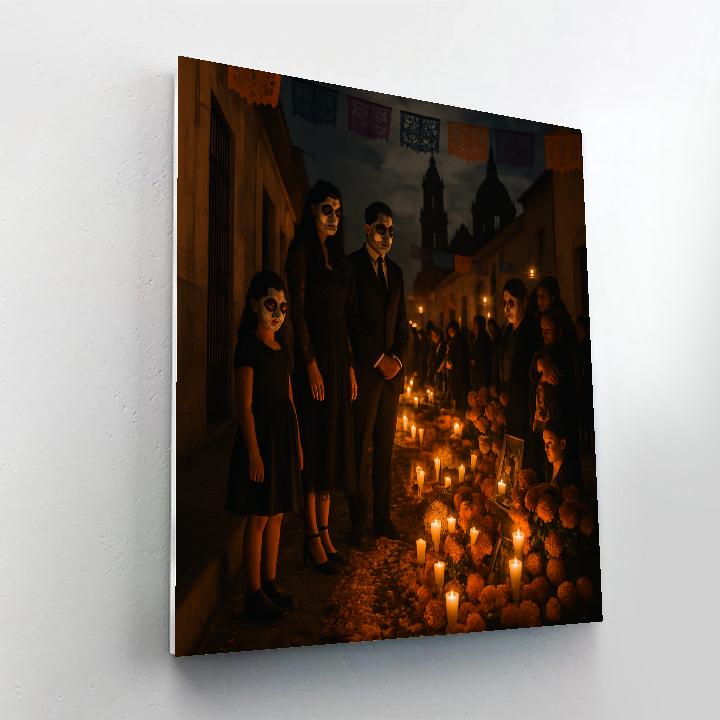 Day Of The Dead Street Vigil painting number kit