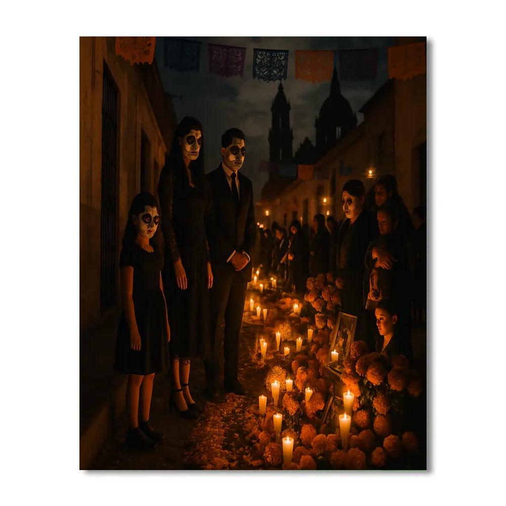 Day Of The Dead Street Vigil painting number kit