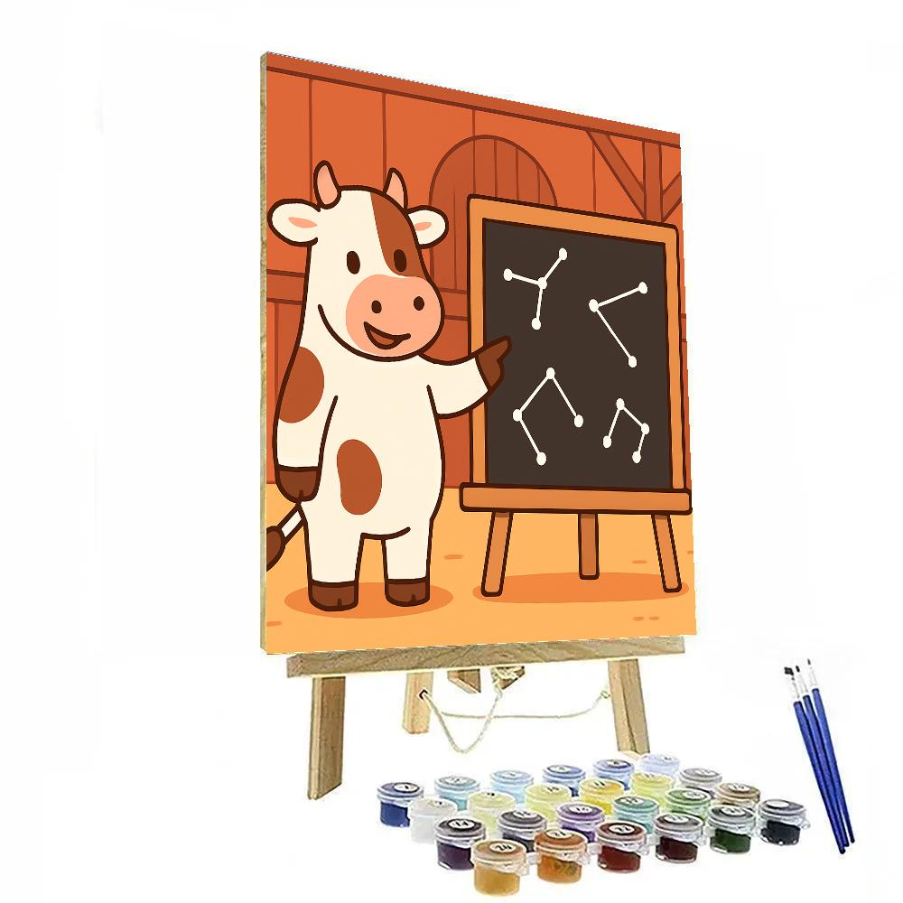 Comet Cow Classroom Number painting