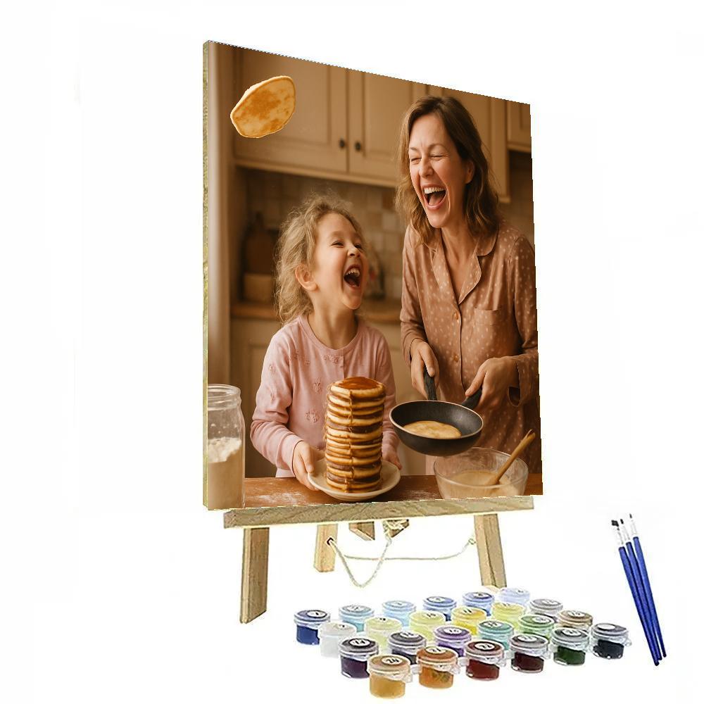 Sunday Pajama Pancake Stack paint by color