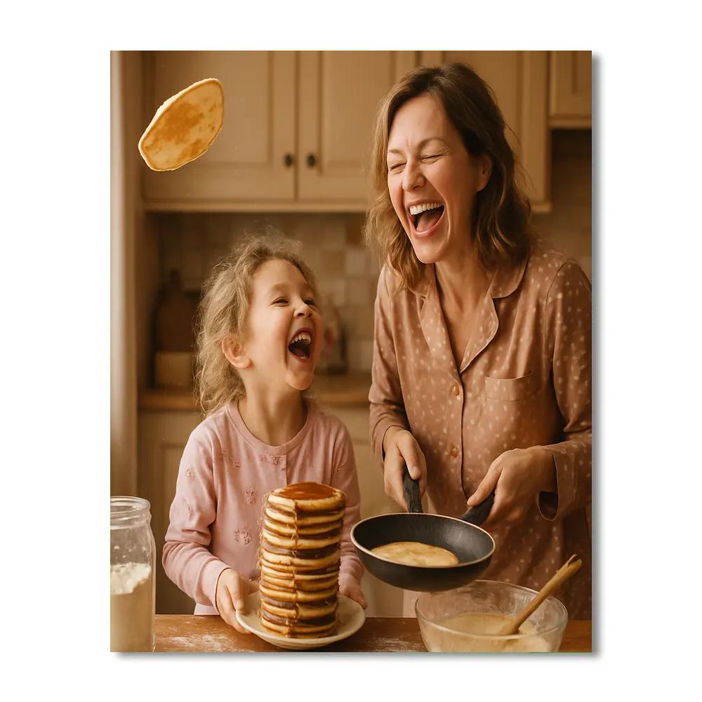 Sunday Pajama Pancake Stack paint by color