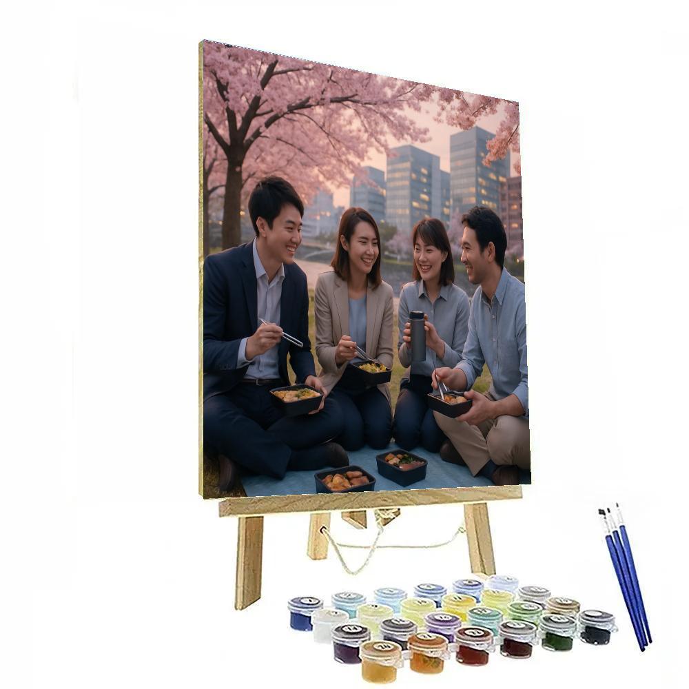Sakura Workplace Hanami DIY paint by numbers