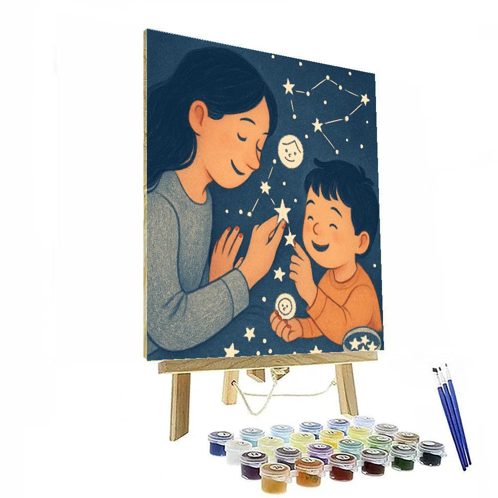 Bedtime Star Chart Craft paint by numbers