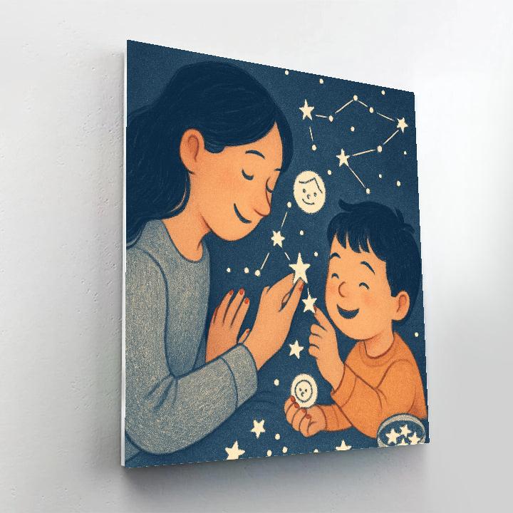 Bedtime Star Chart Craft paint by numbers