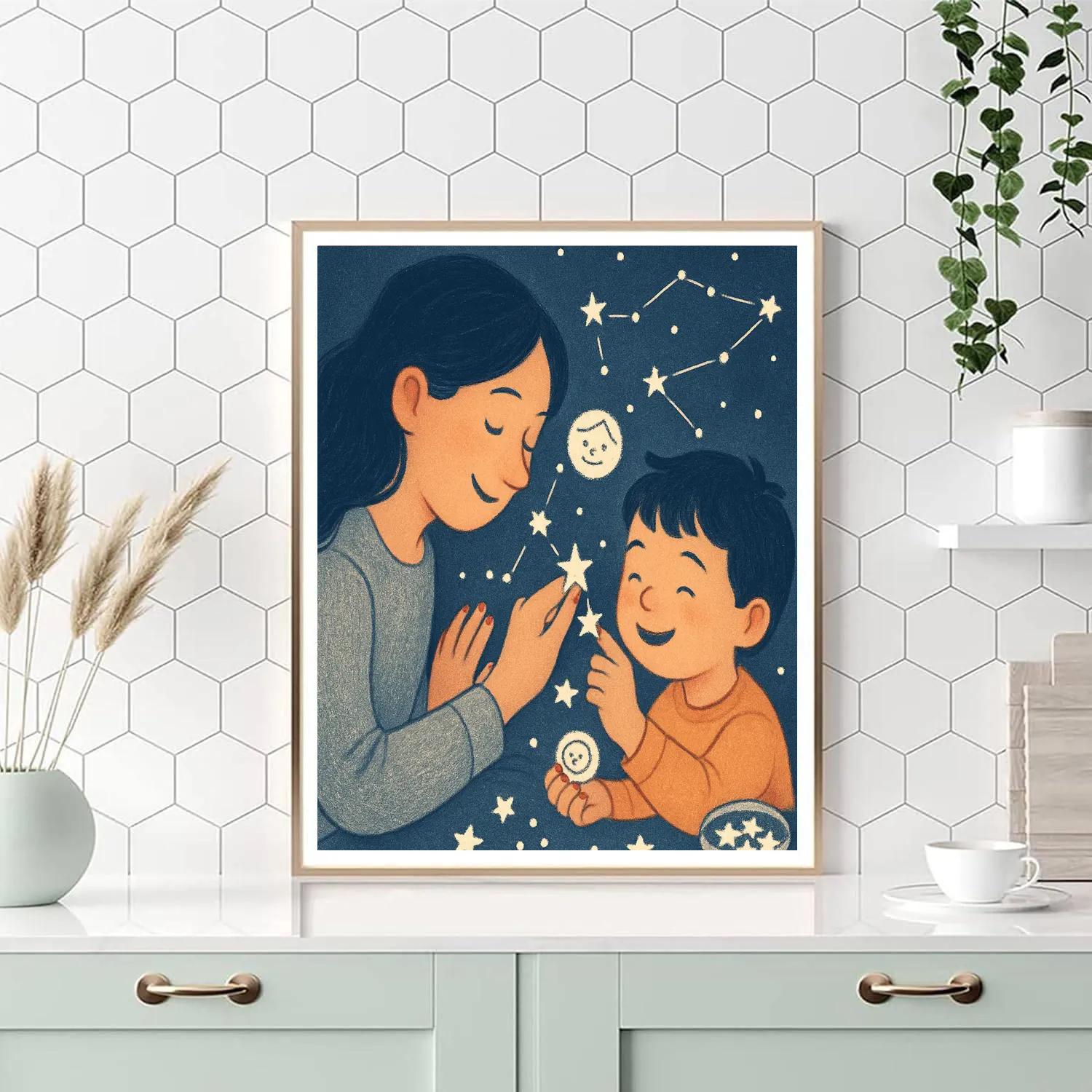 Bedtime Star Chart Craft paint by numbers