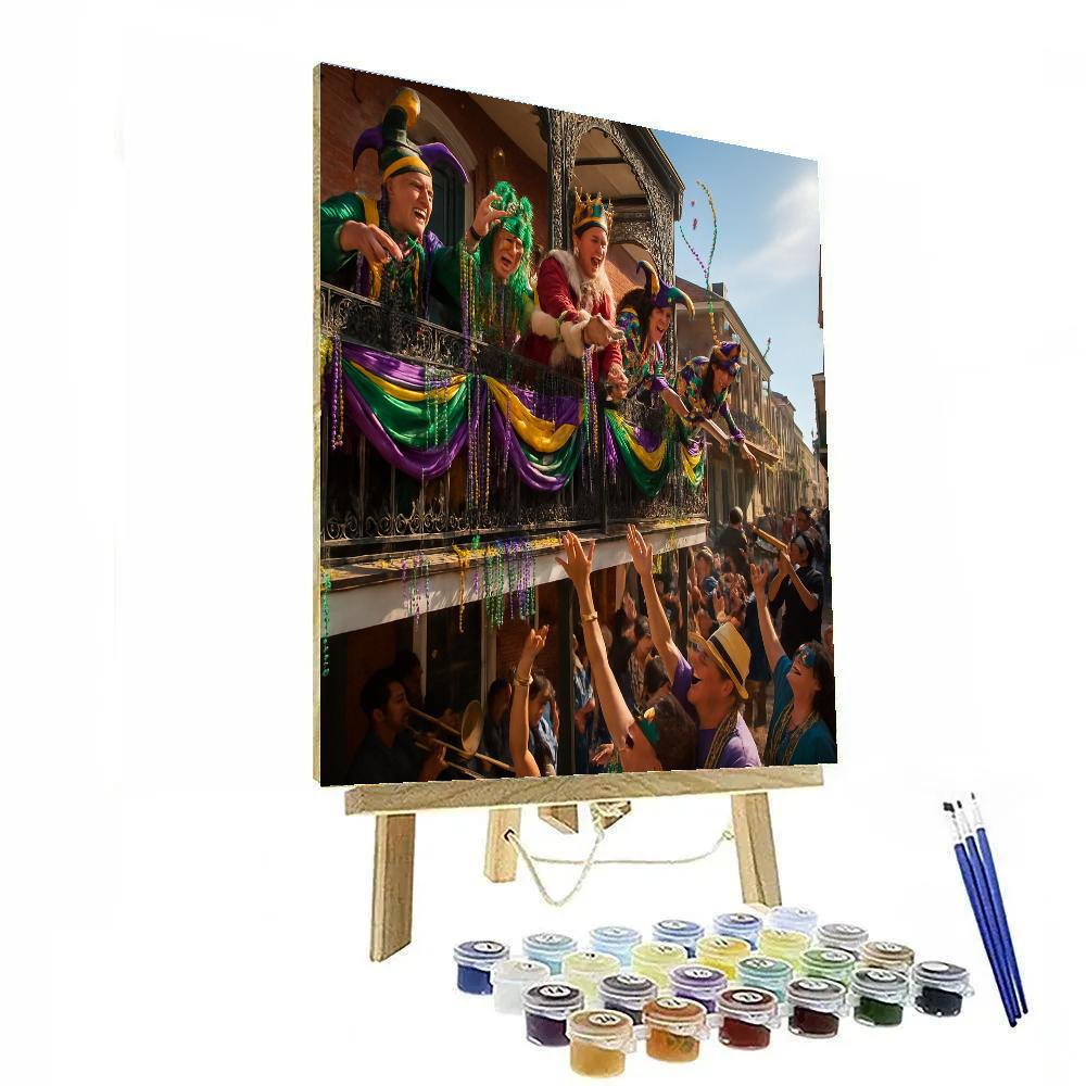 Mardi Gras Balcony Revelers Painting by numbers kit