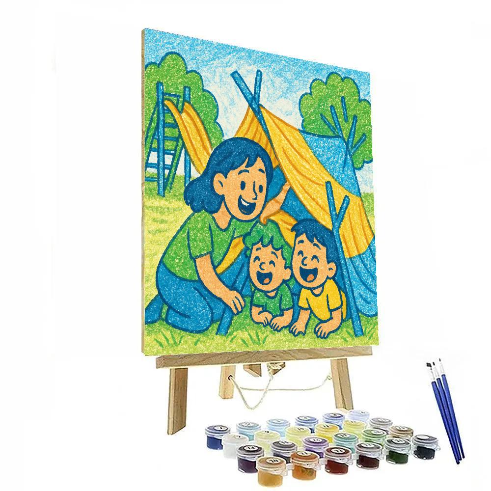 Playground Fort Builders painting number kit