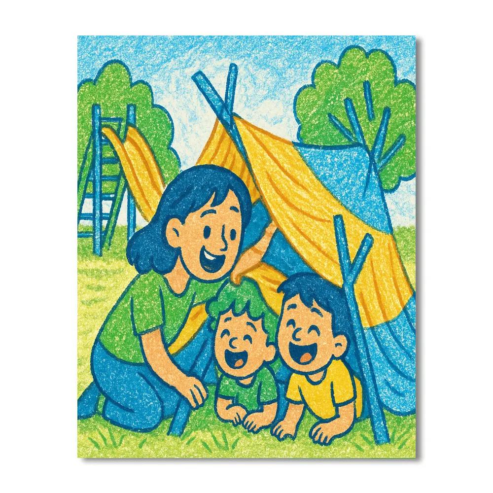 Playground Fort Builders painting number kit