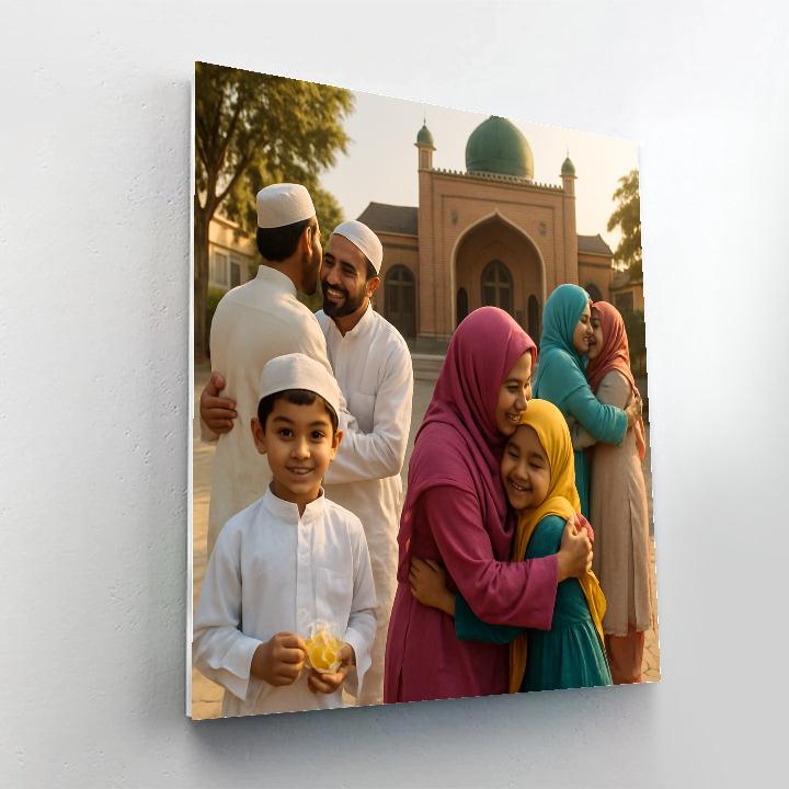 Eid Morning Family Embrace DIY paint by numbers